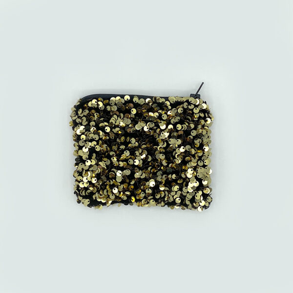 Porte-monnaie sequins or