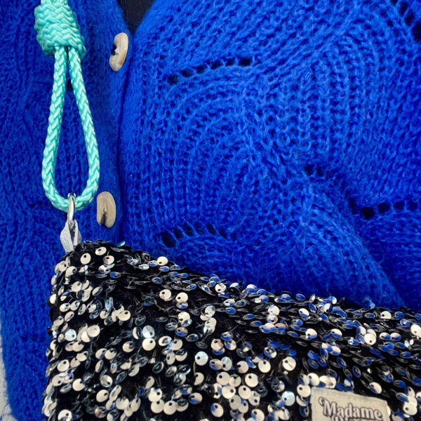 Sac à main avec anse réglable et interchangeable SEQUIN ARGENT !