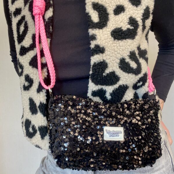 Sac à main avec anse réglable et interchangeable SEQUIN NOIR !